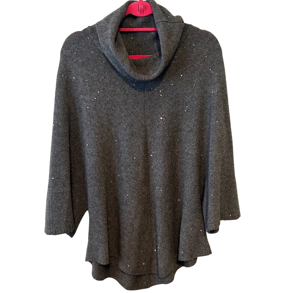 Antonio Melani Women's Grey Wool Cashmere Rabbit Hair Blend Sweater in Size L